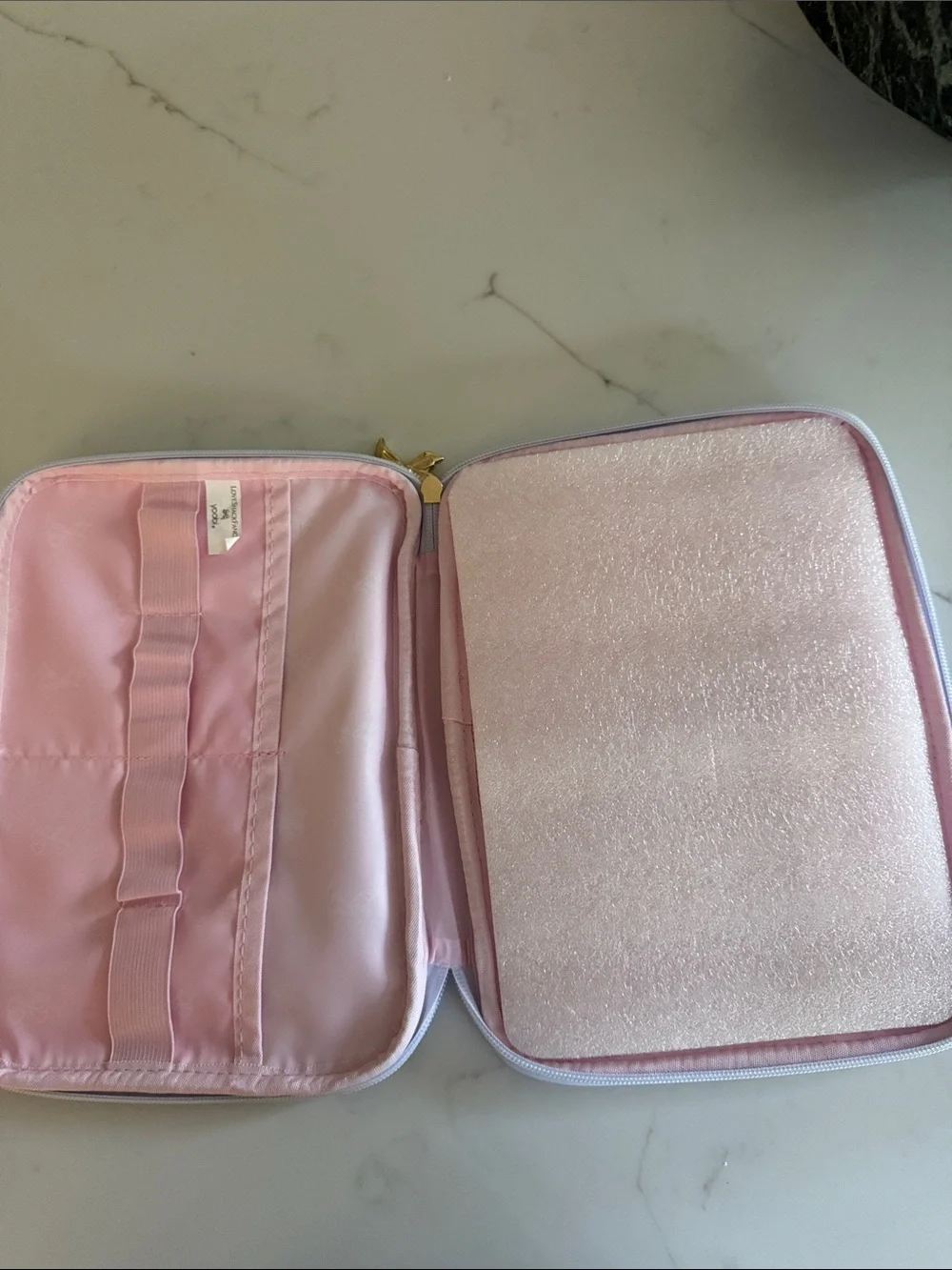LoveShackFancy Lavender Floral Cosmetic Pouch